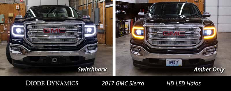 Diode Dynamics — Diode Dynamics GMC Sierra LED Halos Switchback 16-18 Sierra 1500 - view 8