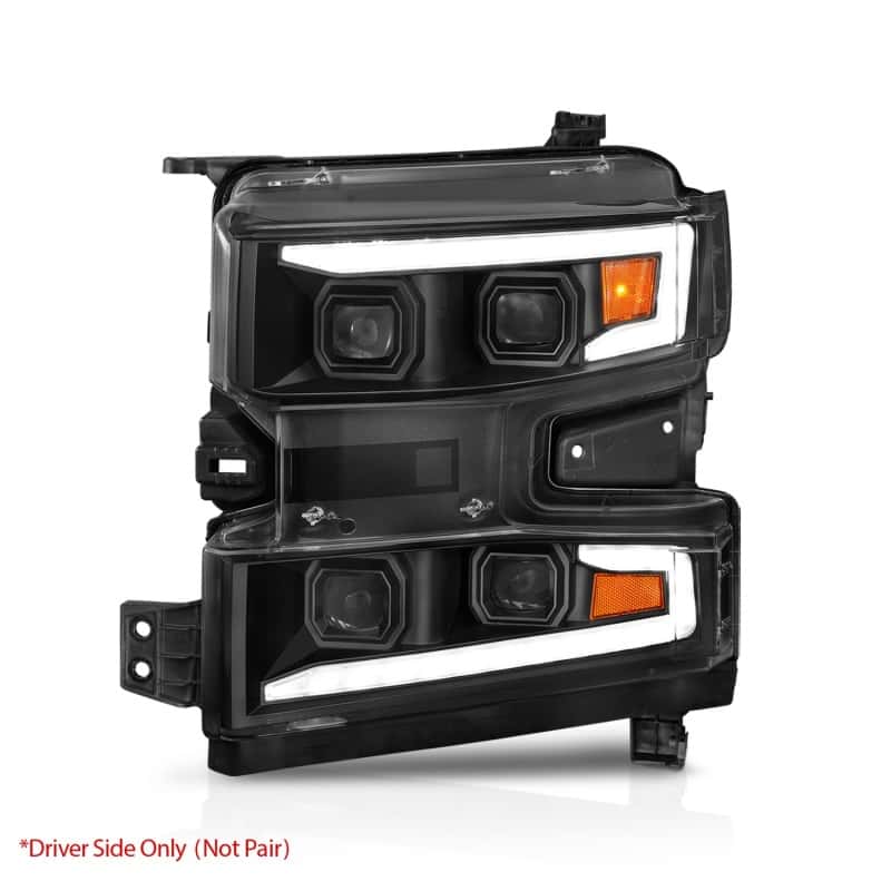 ANZO — ANZO 19-22 Chevrolet Silverado 1500 LED Proj HL w/Lgt Bar SwBk Seq. Blk w/In. Light - Driver Side ON
Head Light Set
HdLt - view 7