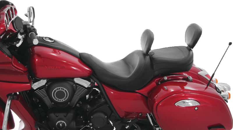 Mustang Motorcycle — Mustang 08-21 Harley FL Touring Saddlebag Lid Covers Diamond Stitch - Black - view 2