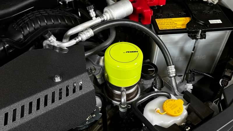 Perrin Performance — PERRIN 15-25 Subaru WRX & 13-26 BRZ/FR-S/86/GR86 Oil Filter Cover - Neon Yellow - view 3