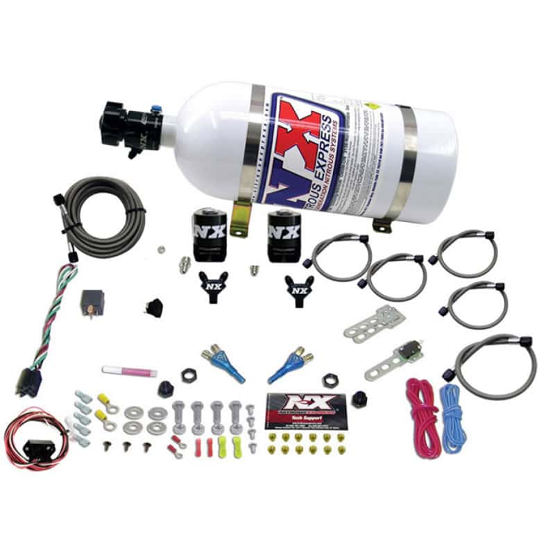 Nitrous Express — Nitrous Express 03-18 Nissan 350Z/370Z Dual Nozzle (35-150HP) w/10lb Bottle
Injection System Kit
N2OSys - view 2