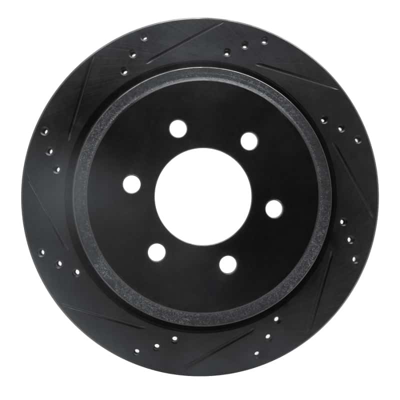 R1 Concepts — R1 02-06 Ford Expedition Rear Left Drilled & Slotted Black Brake Rotor
R1 Brake Rotor Drill - view 1