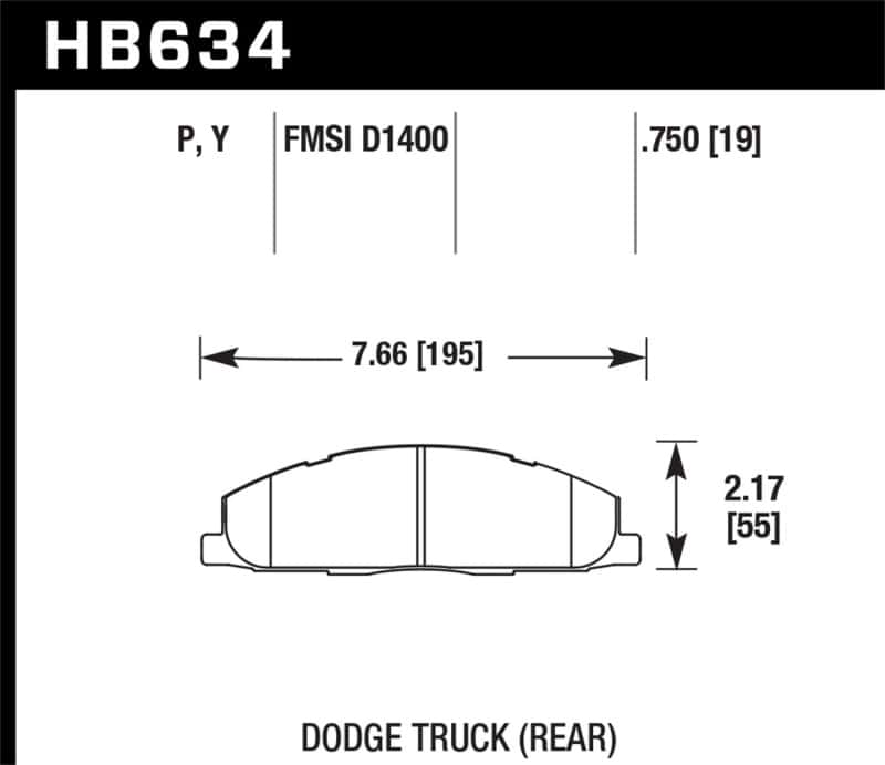 Hawk Performance — Hawk 09-14 Dodge Ram 2500/3500 Rear LTS Brake Pads
Disc Brake Pad - view 2
