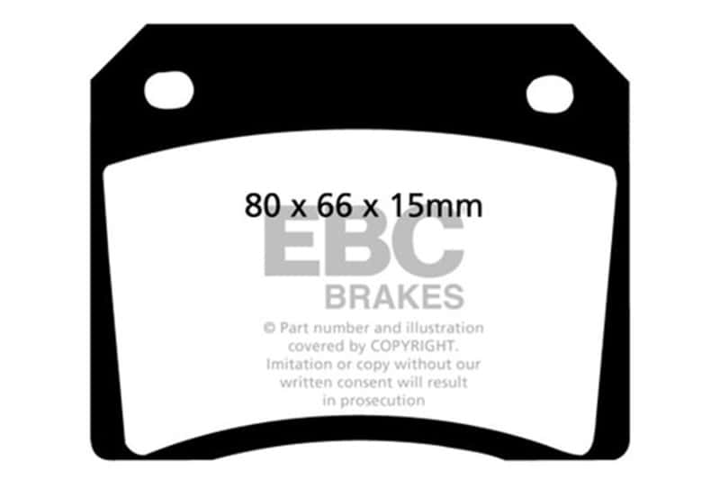 EBC — EBC 67-69 Fiat Dino 2 Ultimax2 Rear Brake Pads
Disc Brake Pad - view 1