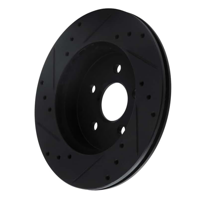 R1 Concepts — R1 88-88 Pontiac Fiero Rear/Front Right Drilled & Slotted Black Brake Rotor
R1 Brake Rotor Drill - view 4