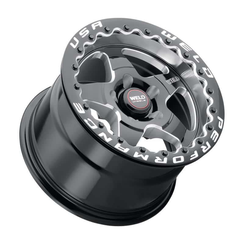 Weld — Weld S904 15x10 Ventura Beadlock 5x114.3 ET51 BS7.50 Gloss BLK MIL DIA 78.1 - view 2