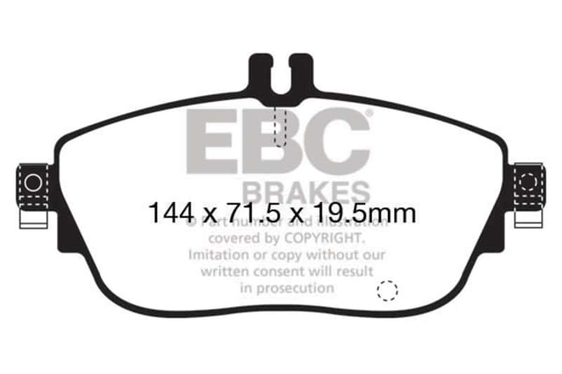 EBC — EBC 13+ Mercedes-Benz CLA250 2.0 Turbo Ultimax2 Front Brake Pads
Disc Brake Pad - view 1