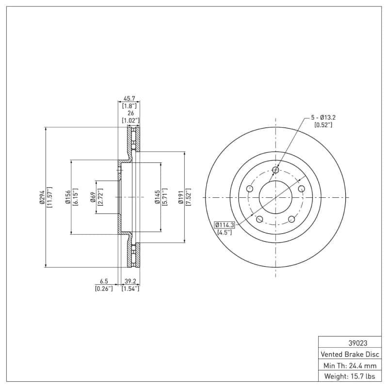 DFC — DFC 07-25 Chrysler 200 Front GeoSPEC Coated Rotor
DFC Brake Rotor - view 6