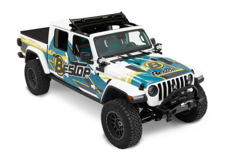 Bestop — Bestop 20-26 Jeep Gladiator / 18-26 Wrangler JL Sunrider For Hardtop (Premium Black Twill)
Sunrider - view 6