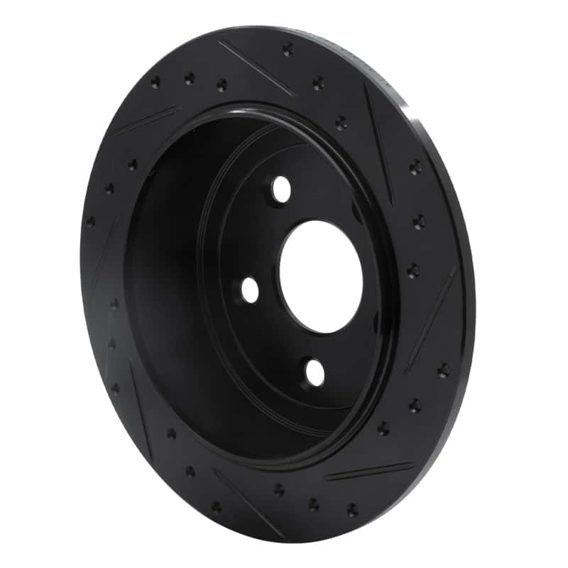 R1 Concepts — R1 07-18 Jeep Wrangler Rear Left Drilled & Slotted Black Brake Rotor
R1 Brake Rotor Drill - view 4