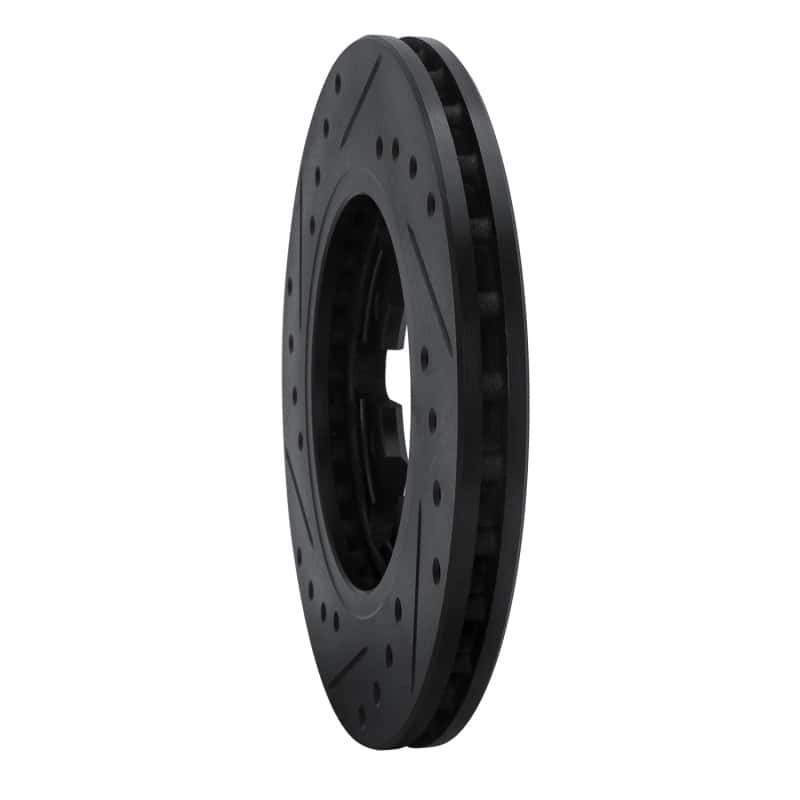 R1 Concepts — R1 82-85 Nissan 720 Datsun Front Right Drilled & Slotted Black Brake Rotor
R1 Brake Rotor Drill - view 4