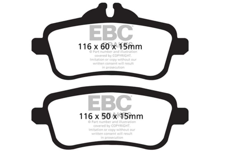 EBC — EBC 13-16 Mercedes-Benz GL63 AMG 5.5 Twin Turbo Bluestuff Rear Brake Pads
Disc Brake Pad - view 4