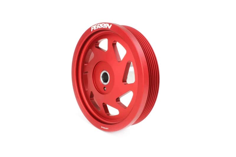 Perrin Performance — PERRIN 19-21 Subaru WRX / 16-18 Forester / 15-19 Legacy Lightweight Crank Pulley - Red - view 2