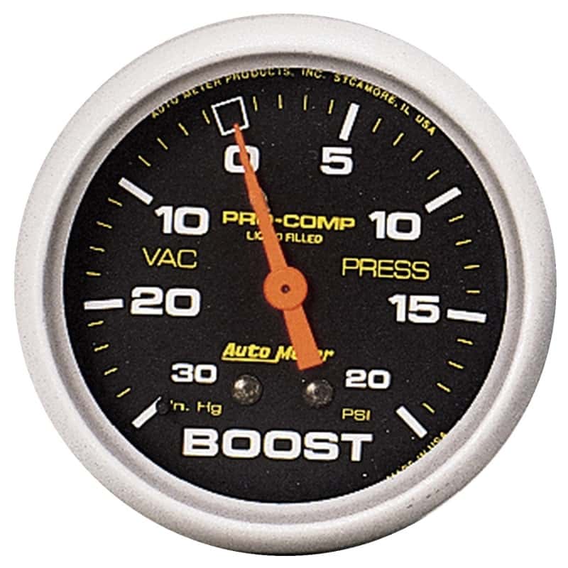 AutoMeter — Autometer Pro-Comp 30 In Hg/20 PSI Liquid Filled Mechanical Boost Gauge
2-5/8" BOOST-VAC, 30 - view 1