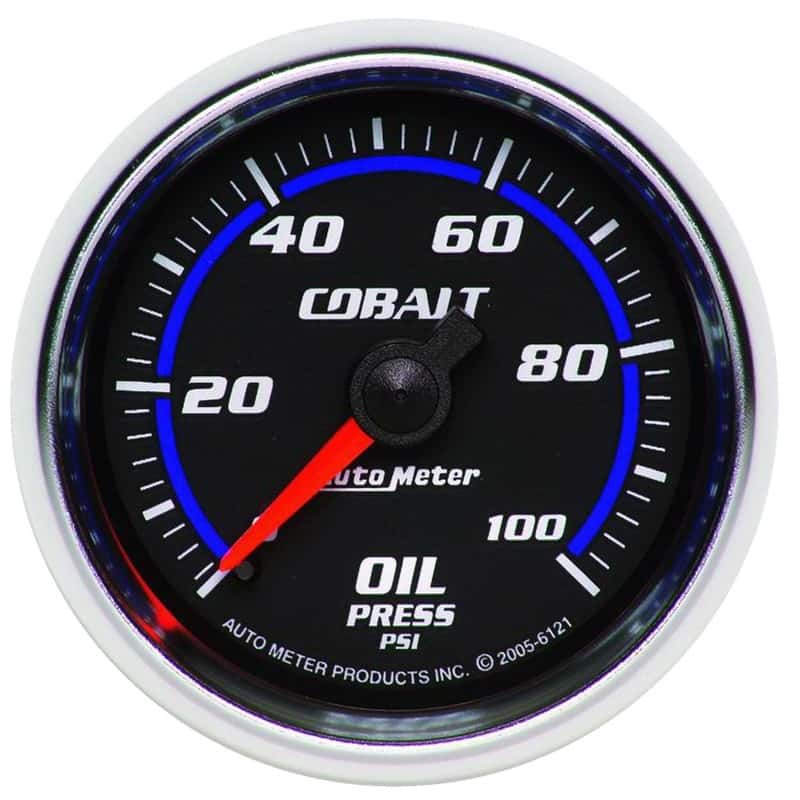 AutoMeter — Autometer Cobalt 52mm 100 PSI Mechanical Oil Pressure Gauge
GA 2" OILP MECH CB - view 2