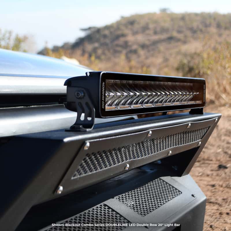 Go Rhino — Go Rhino Xplor Blackout Combo Series Dbl Row LED Light Bar w/Amber (Side/Track Mount) 21.5in. - Blk
BLKOUT - 20"LightBar - view 4