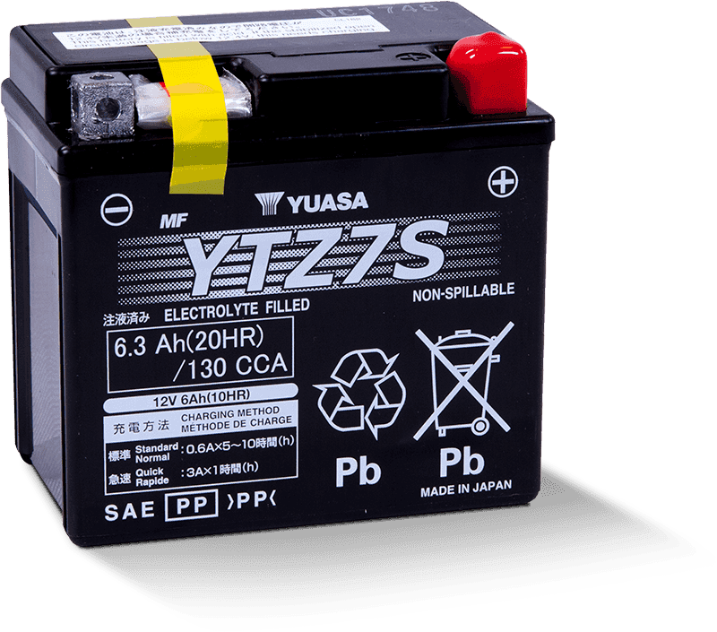 Yuasa Battery — Yuasa YTZ7S Maintenance Free AGM 12-Volt Battery - view 2