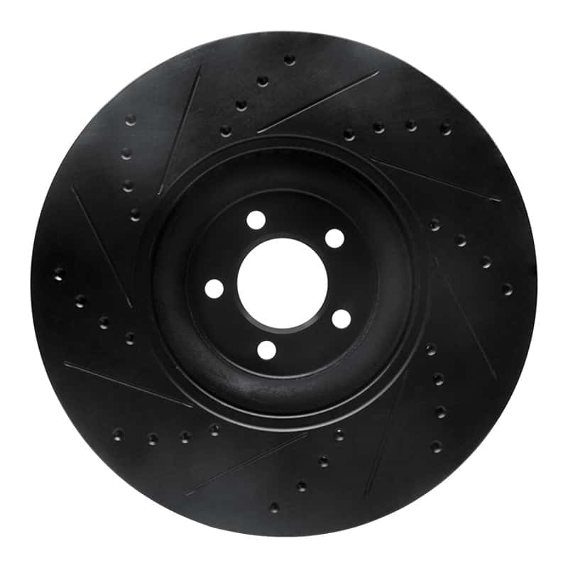 R1 Concepts — R1 10-24 Jaguar XKR Front Right Drilled & Slotted Black Brake Rotor
R1 Brake Rotor Drill - view 5