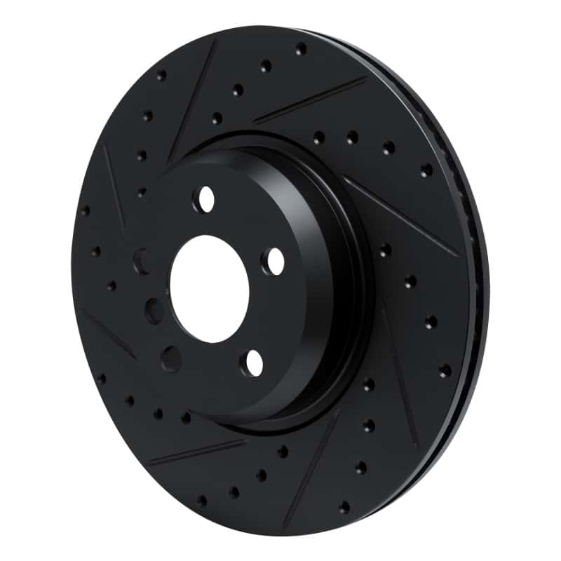 R1 Concepts — R1 18-25 BMW 430I xDrive Gran Coupe Front Left Drilled & Slotted Black Brake Rotor
R1 Brake Rotor Drill - view 2