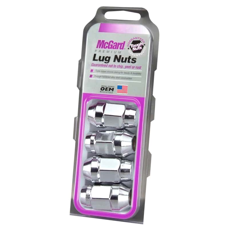 McGard — McGard Hex Lug Nut (Cone Seat Bulge Style) M14X1.5 / 22mm Hex / 1.945in. Length (4-Pack) - Chrome - view 6