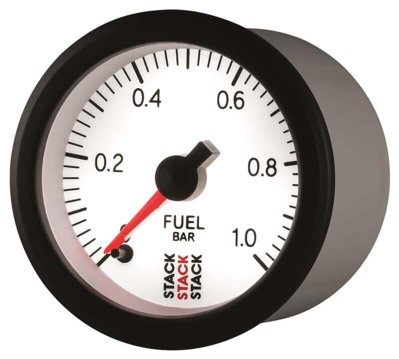 AutoMeter — Autometer Stack 52mm 0-1 Bar M10 Male Pro Stepper Motor Fuel Pressure Gauge - White
Ga FP ProStpr W 1Bar - view 3