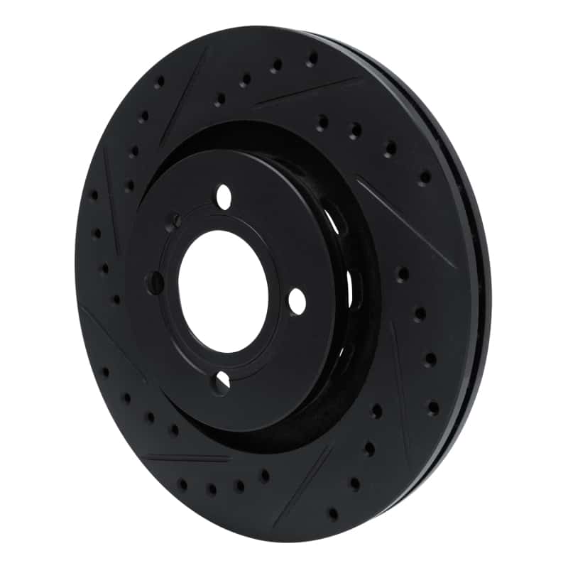 R1 Concepts — R1 90-93 Volkswagen CORRADO Front Left Drilled & Slotted Black Brake Rotor
R1 Brake Rotor Drill - view 2