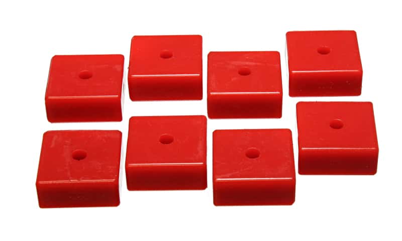 Energy Suspension — Energy Suspension Pad - Soft - 2-1/16in SQ x 3/8in ID x 15/16in H - Red
LeafSprngInsulator - view 3