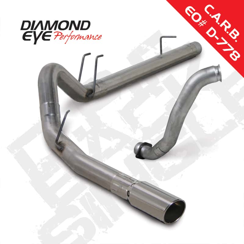 Diamond Eye Performance — Diamond Eye KIT 4in DPF-BACK w/ DP Single SS 08-10 Ford 6.4L Powerstroke F250/F350
KIT; 4in.; DPFBS; SS - view 1