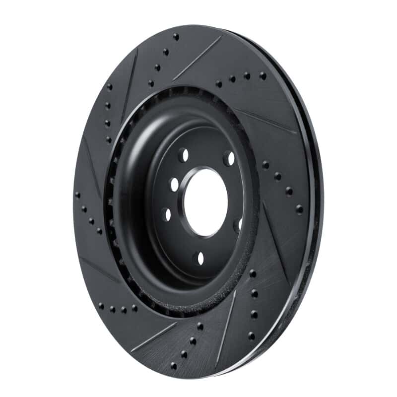 R1 Concepts — R1 16-24 Jaguar XF Rear Right Drilled & Slotted Black Brake Rotor
R1 Brake Rotor Drill - view 4
