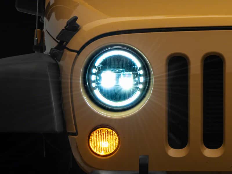 Raxiom — Raxiom 97-18 Jeep Wrangler TJ & JK Axial 7-In LED Headlights w/ DRL- Chrome Housing (Clear Lens)
Headlights - view 1