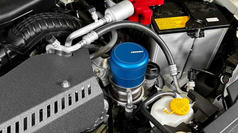 Perrin Performance — PERRIN 15-25 Subaru WRX & 13-26 BRZ/FR-S/86/GR86 Oil Filter Cover - Blue - view 3
