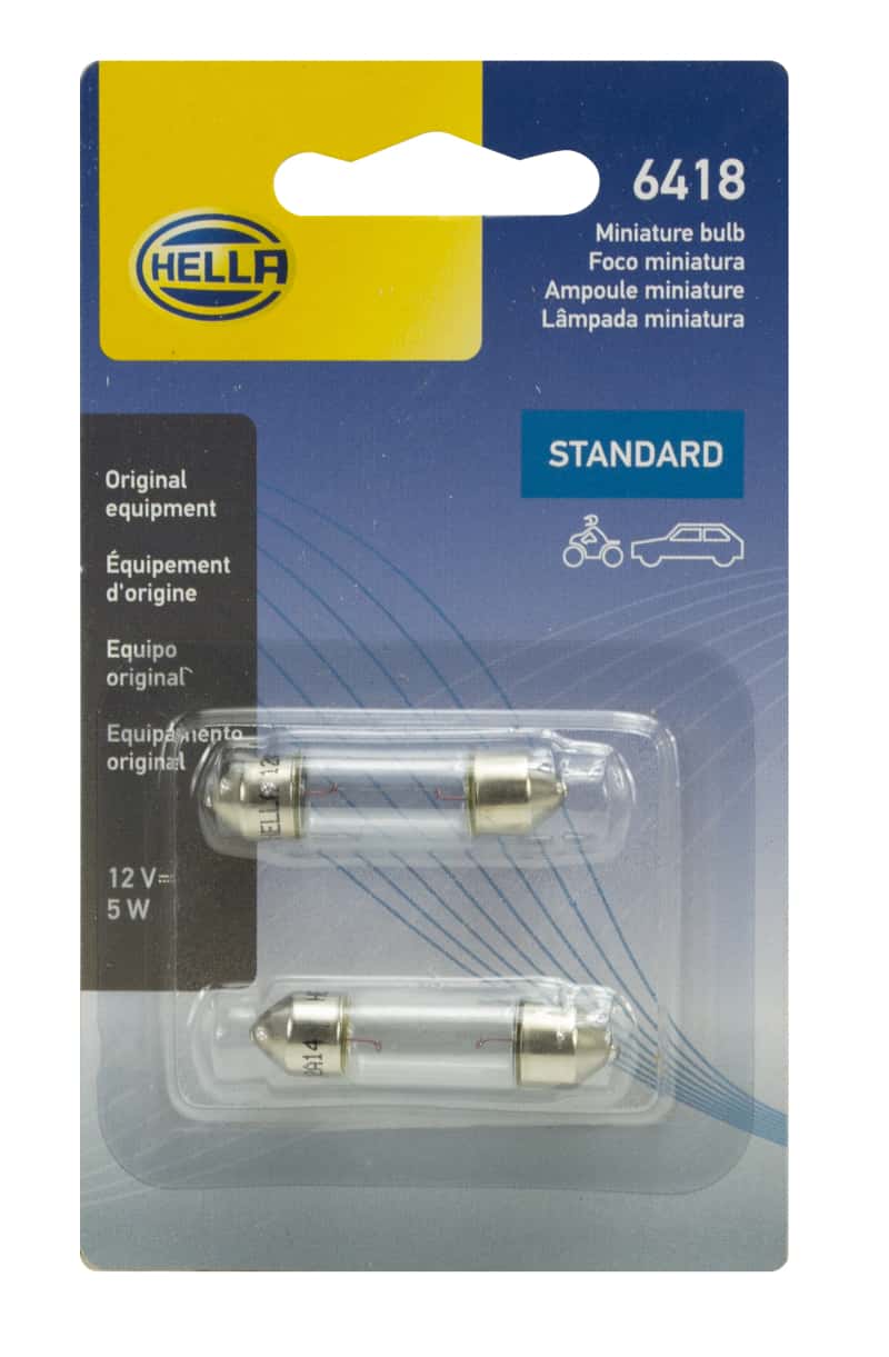 Hella — Hella Bulb 6418 12V 5W Sv858 T325 10X35 (2)
6418TB Incan Bulb - view 5