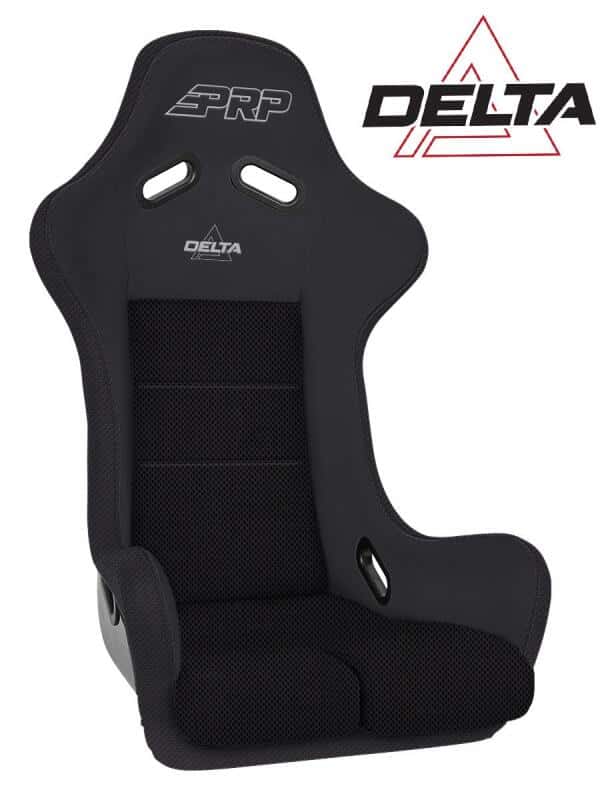 PRP Seats — PRP Delta Composite Seat- Black (PRP Silver Outline/Delta Silver- Black Stitching) - view 2