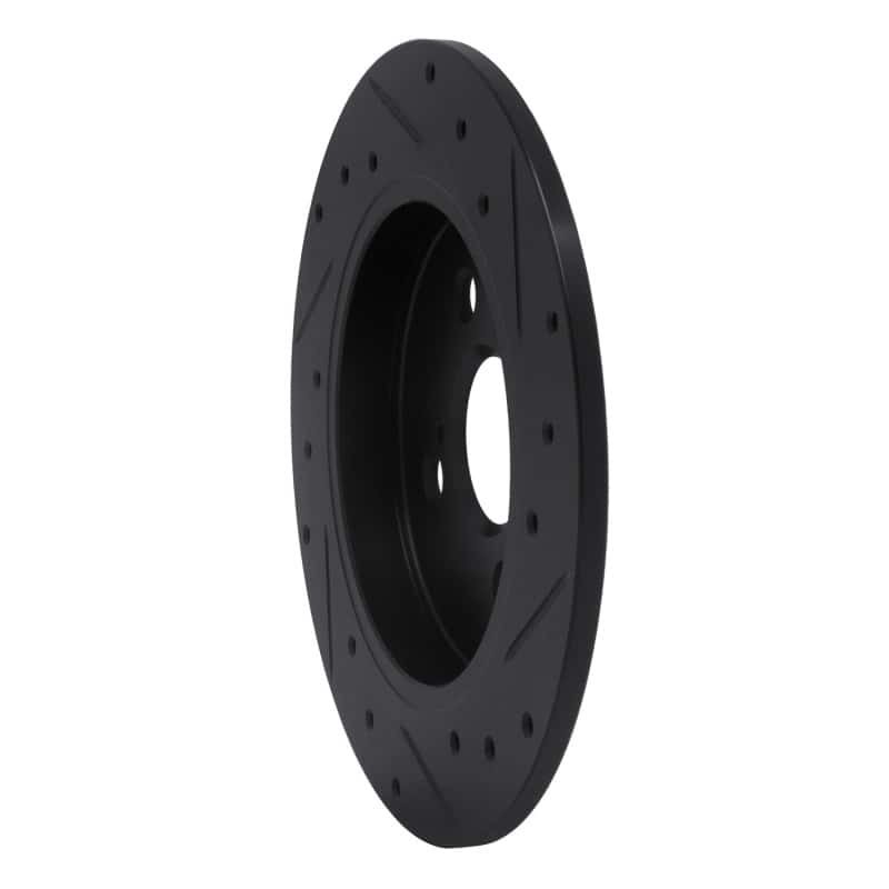 R1 Concepts — R1 12-18 Toyota Yaris (USA/Canada) Rear Left Drilled & Slotted Black Brake Rotor
R1 Brake Rotor Drill - view 4