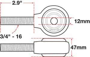 SPC Performance — SPC Performance xAxis Rod End Ball Joint
CROSSAXIS ROD END
XAXIS JOINT - view 2