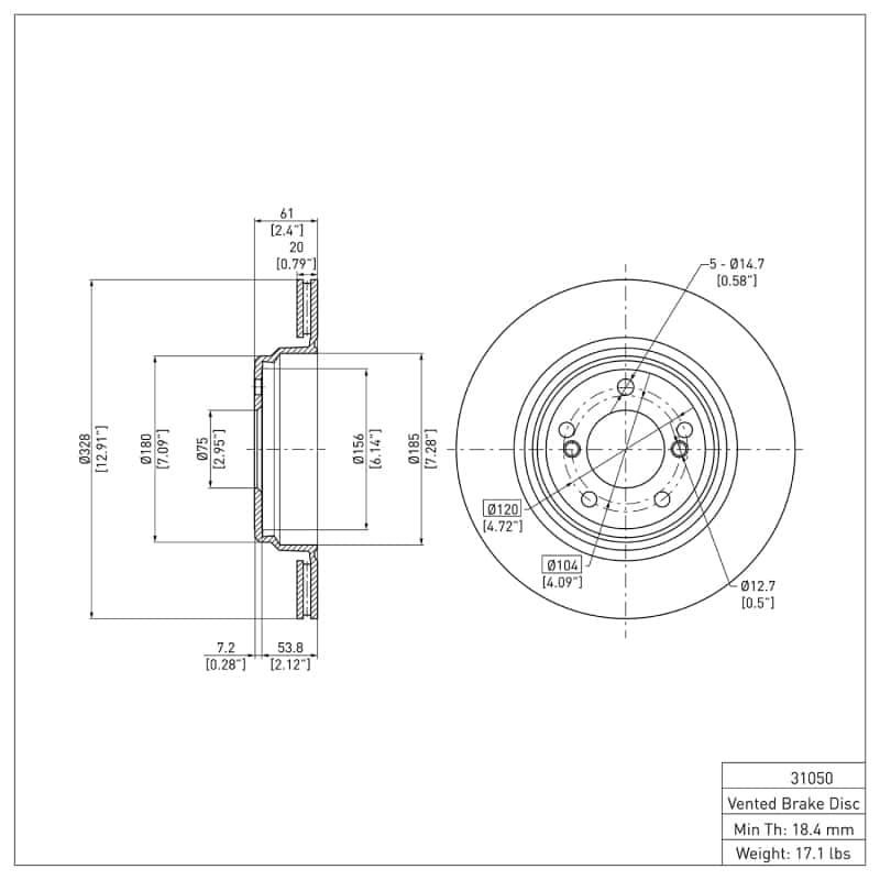 DFC — DFC 00-06 BMW M3 Rear GeoSPEC Coated Rotor
DFC Brake Rotor - view 6