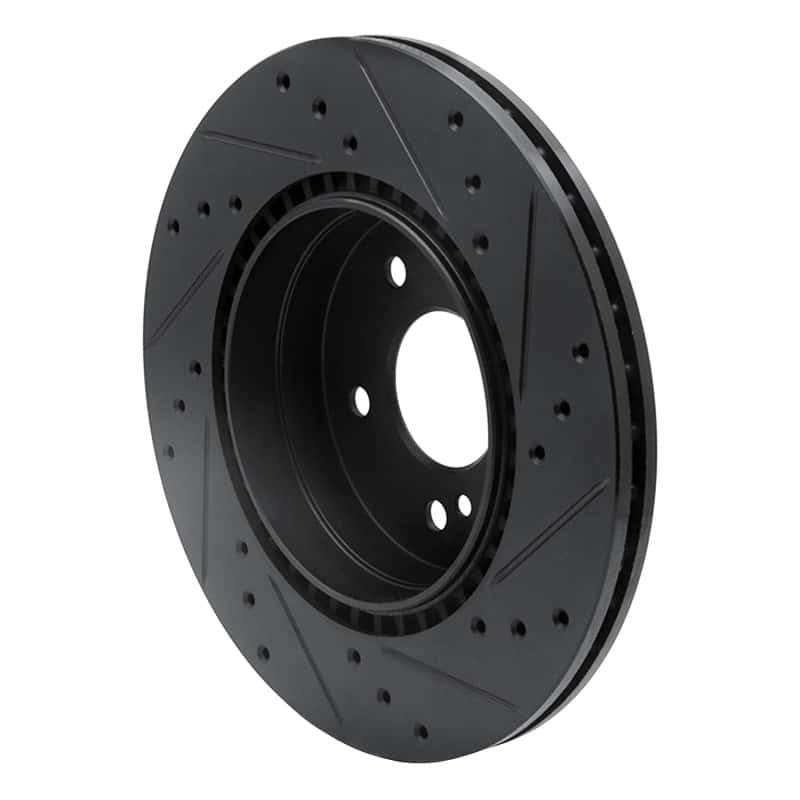 R1 Concepts — R1 98-09 Chrysler Crossfire Rear Left Drilled & Slotted Black Brake Rotor
R1 Brake Rotor Drill - view 4