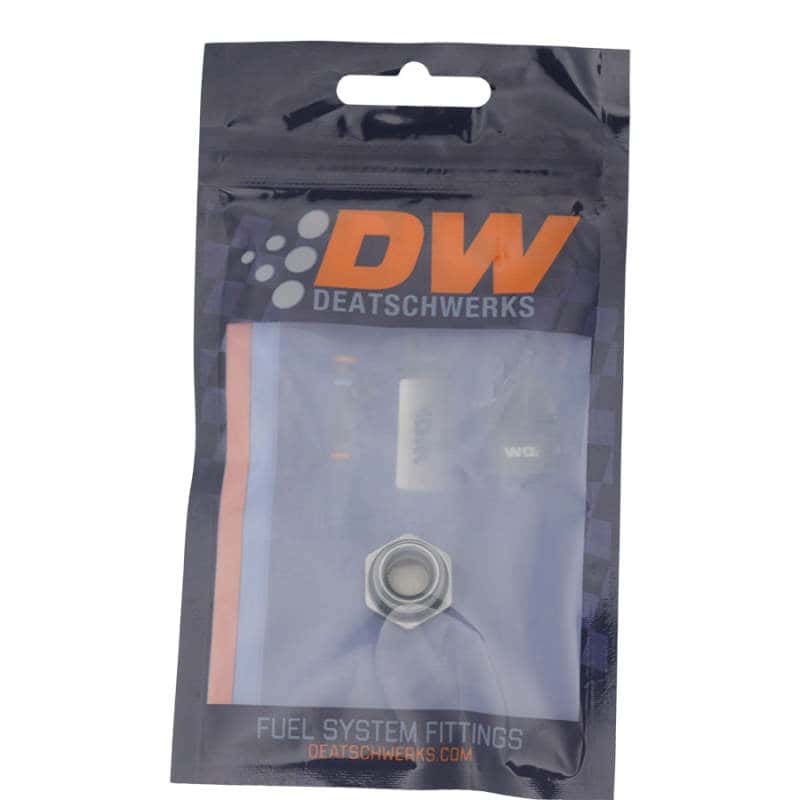 DeatschWerks — DeatschWerks 6AN ORB Male Plug Fitting with 1/8in NPT Gauge Port - Anodized DW Titanium
Lines & Fittings - view 2