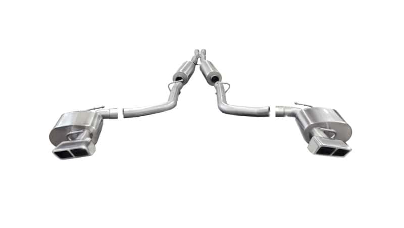 CORSA Performance — Corsa 2014-2014 Dodge Challenger SRT-8 6.4L V8 Auto Polished Xtreme Cat-Back Exhaust
Exhaust - view 1