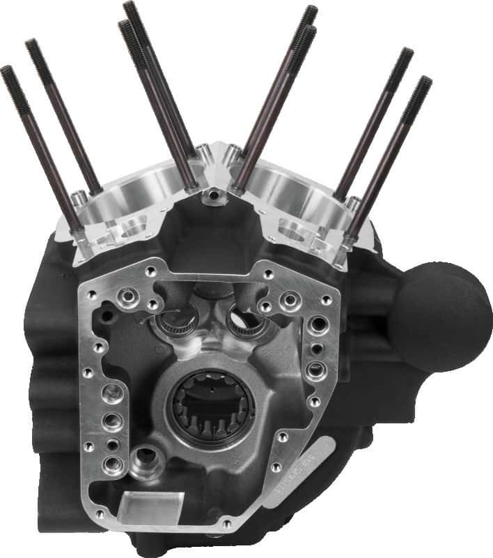 S&S Cycle — S&S Cycle 06-17 Dyna Models w/ Stock Bore Alternator Style Crankcase - Wrinkle Black - view 2