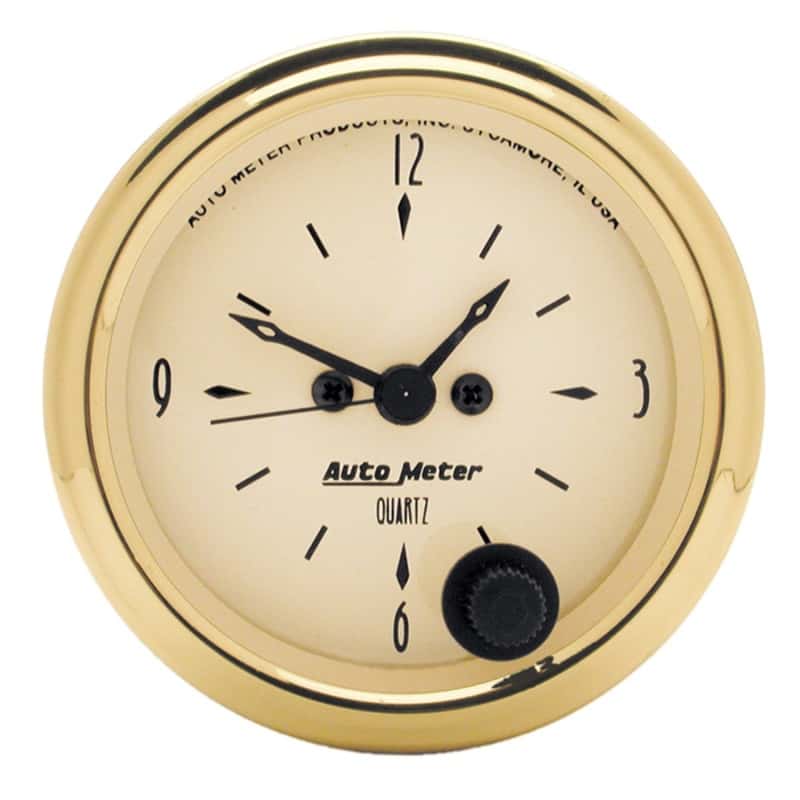 AutoMeter — AutoMeter Gauge Clock 2-1/16in. 12HR Analog Golden Oldies
2" CLOCK, 12 VOLT, E - view 2