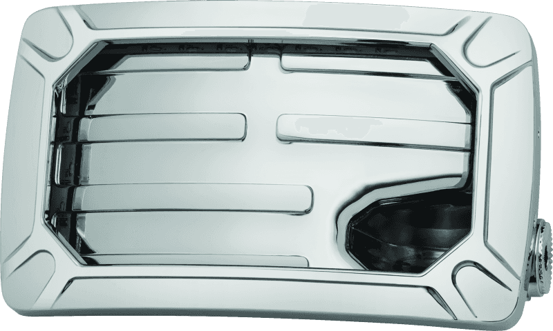 Kuryakyn — Kuryakyn Nova Curved Horizontal Mount Side License Plate Holder Chrome - view 1