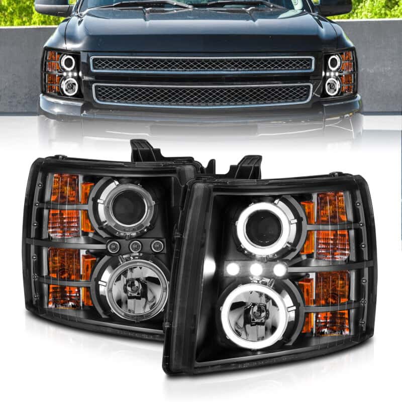 ANZO — ANZO 2007-2013 Chevrolet Silverado 1500 Projector Headlights w/ Halo Black
Head Light Set
HdLtSet - view 8
