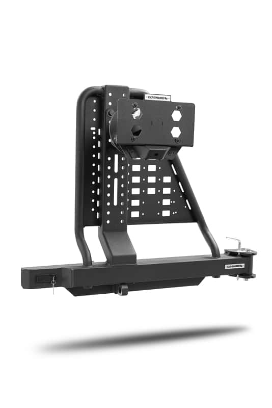 Go Rhino — Go Rhino Swing-A-Way Hitch Mounted Tire Carrier (Lic. Plate Lights Not Included) - Textured Black
2" Hitch TireCarrier - view 1