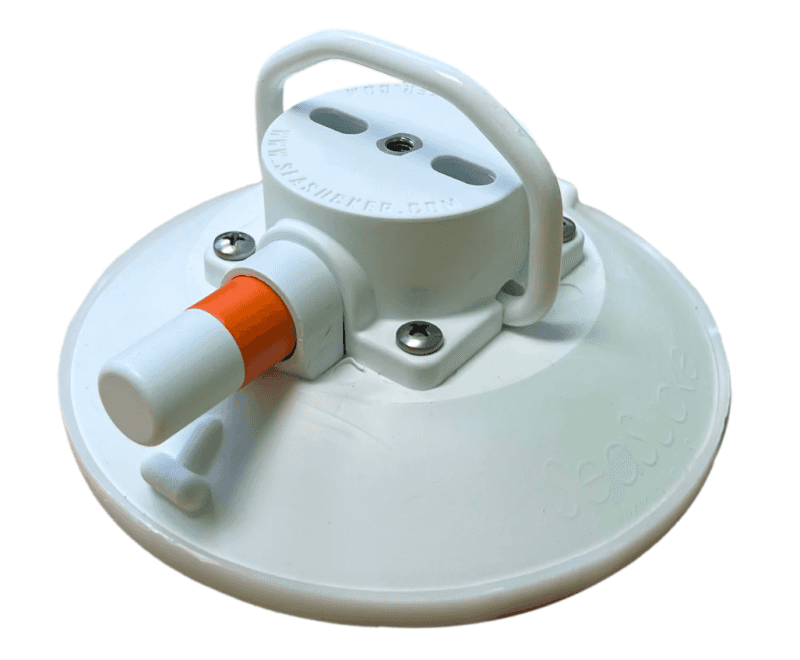 SeaSucker — SeaSucker 4.5in. SeaSucker w/Flat-Top Stainless Steel D-Ring - White - view 1