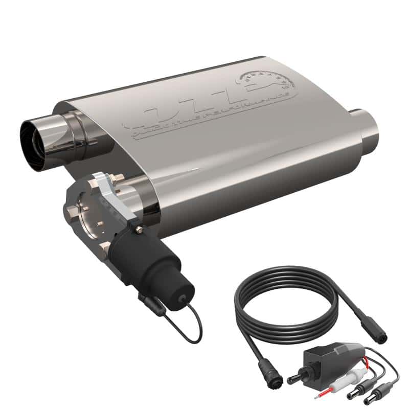 QTP — QTP 2.5in Weld-On 304SS Reverse Screamer Muffler w/Bolt-On QTEC Electric Cutout - view 3