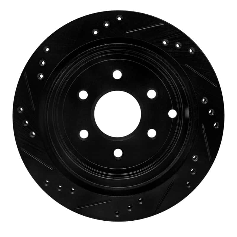 R1 Concepts — R1 05-25 Nissan Frontier Rear Right Drilled & Slotted Black Brake Rotor
R1 Brake Rotor Drill - view 5