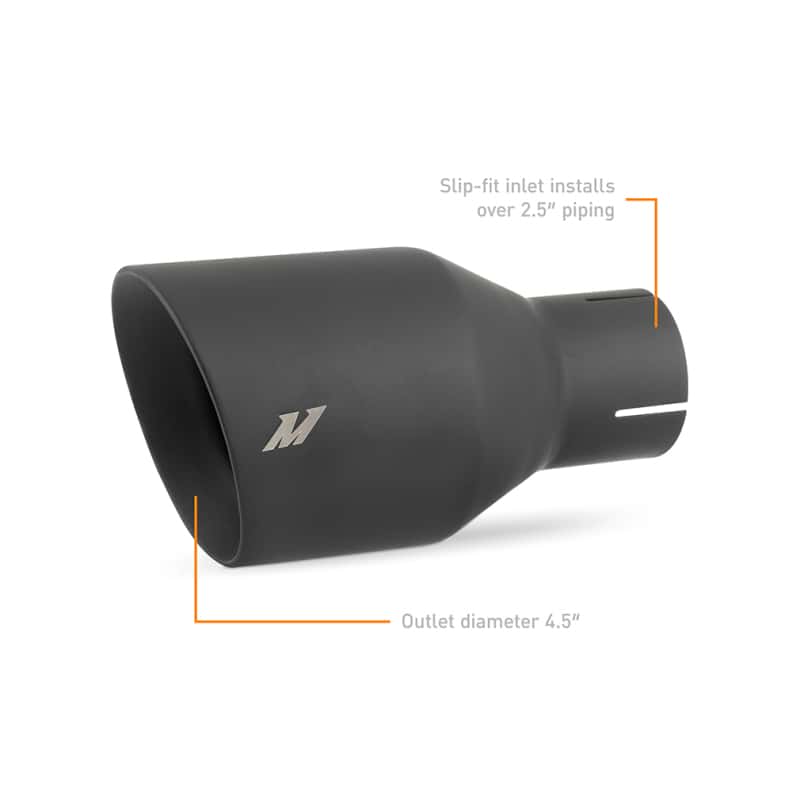 Mishimoto — Mishimoto Clamp-on Double Wall Exhaust Tip 2.5 Inlet Slash Cut - view 2