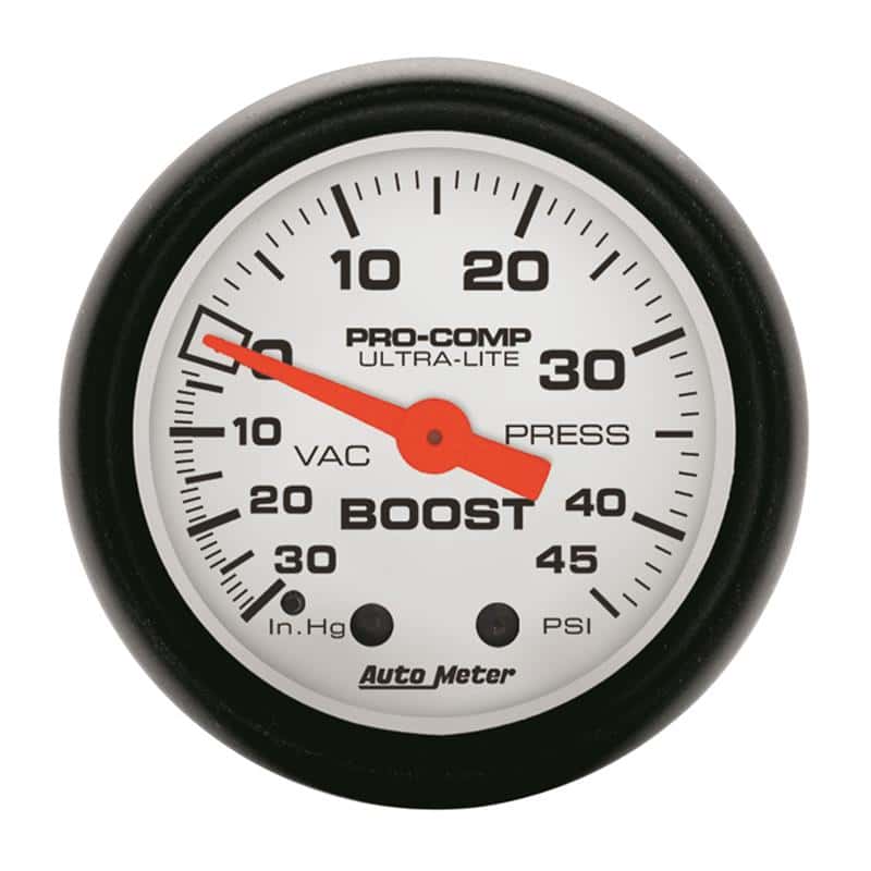 AutoMeter — Autometer Phantom 52mm 30in Hg-Vac/45PSI Mechanical Vacuum/Boost Gauge
2-1/16" BOOST-VAC, 3 - view 2