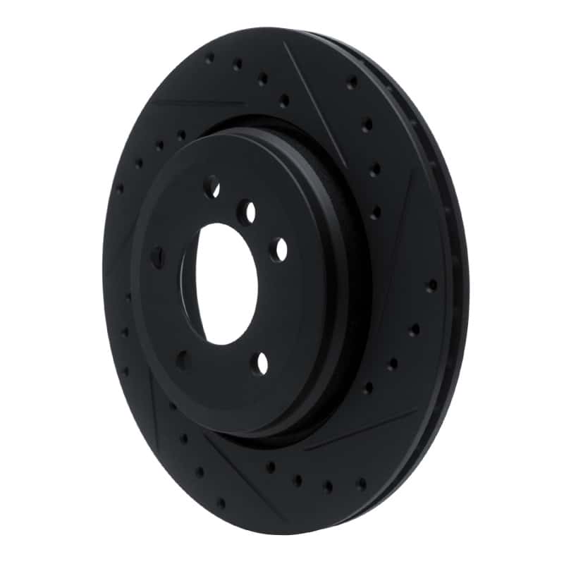 R1 Concepts — R1 01-06 BMW 330I Rear Right Drilled & Slotted Black Brake Rotor
R1 Brk Rot Drl Slt - view 2